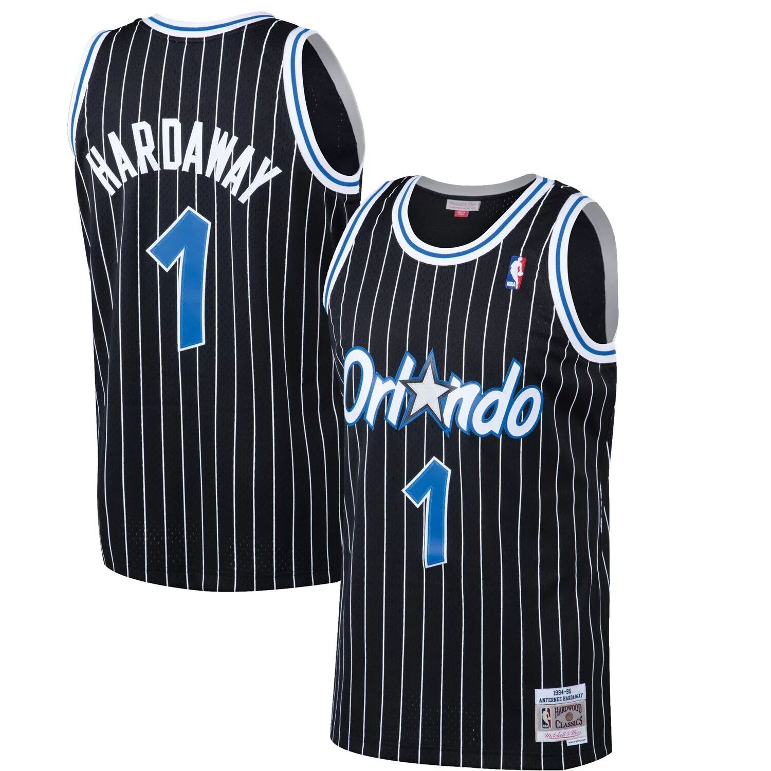 

Мужское джерси Mitchell & Ness Penny Hardaway Black Orlando Magic 1994-95 Hardwood Classics Swingman