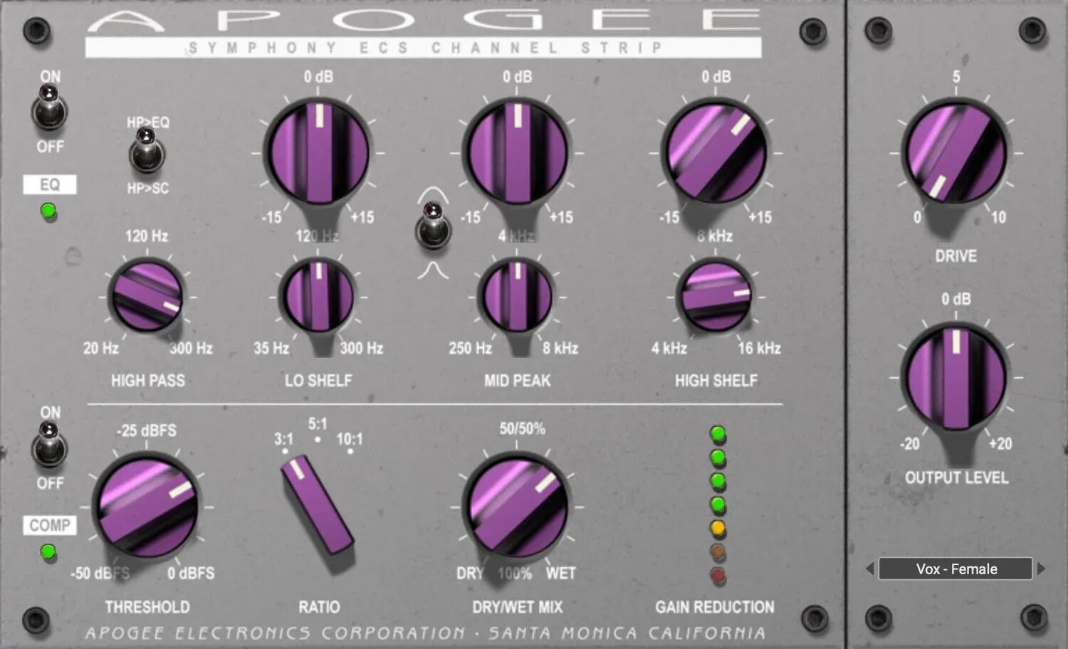 

Плагин Apogee Symphony ECS Channel Strip