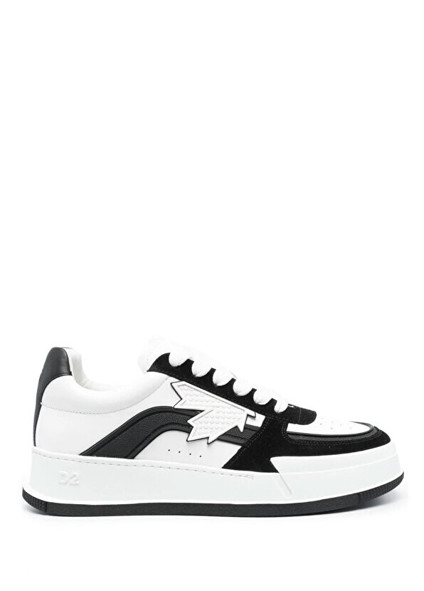 

Черно-белые мужские кожаные кроссовки Dsquared2