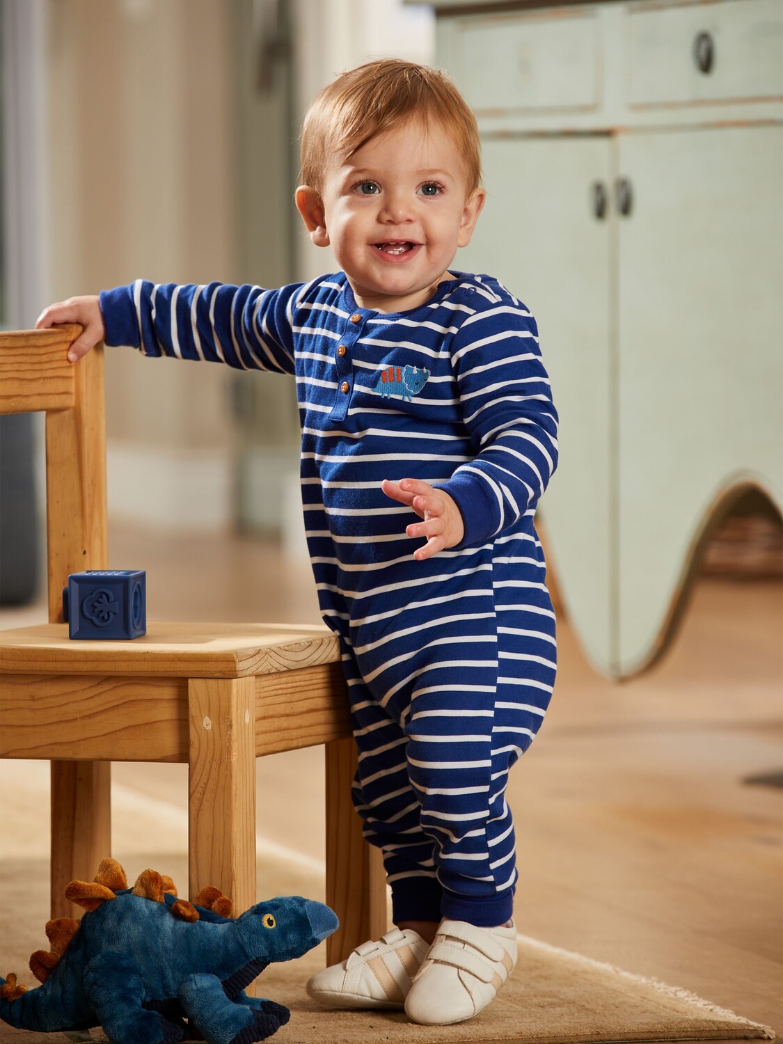 

Комбинезон для сна Mini Cuddles Baby, темно-синий/белый