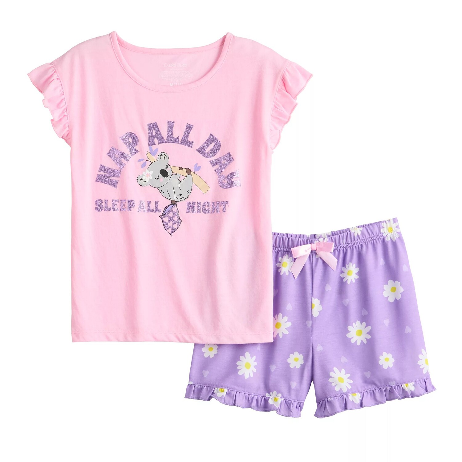 

Пижамный комплект Cuddl Duds с рюшами и шортами для девочек 4–16 лет Cuddl Duds
