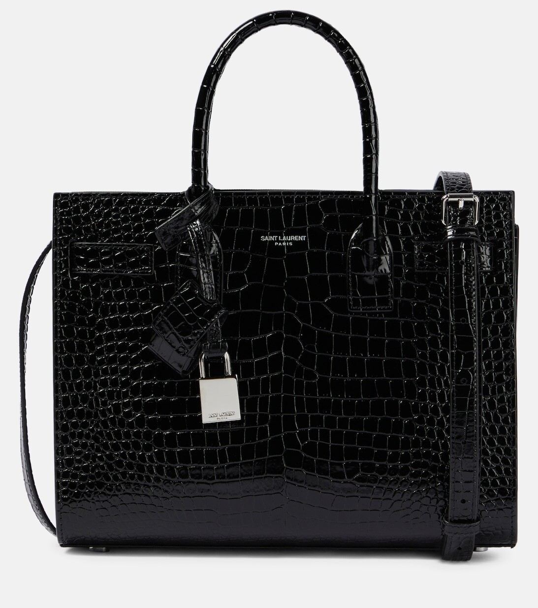 

Сумка-тоут Sac de Jour Baby из кожи Saint Laurent, черный