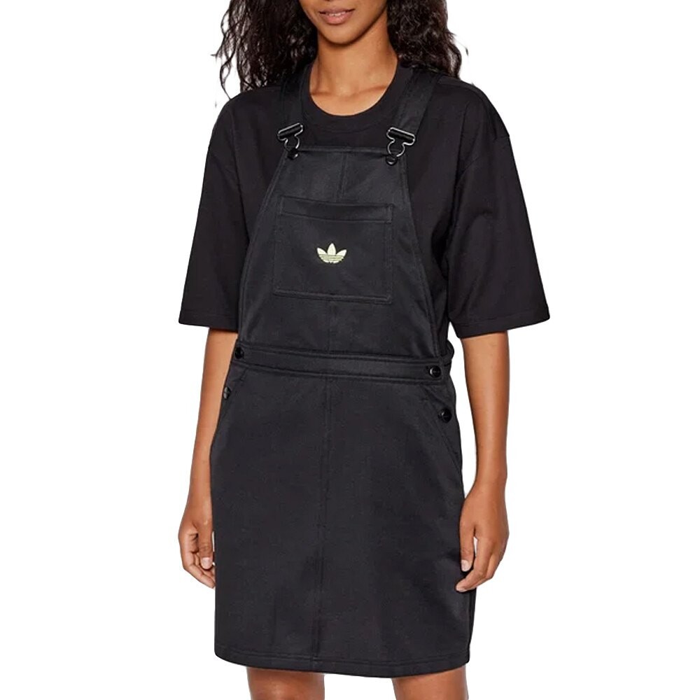 

Платье с коротким рукавом adidas Salopette Dungaree, черный