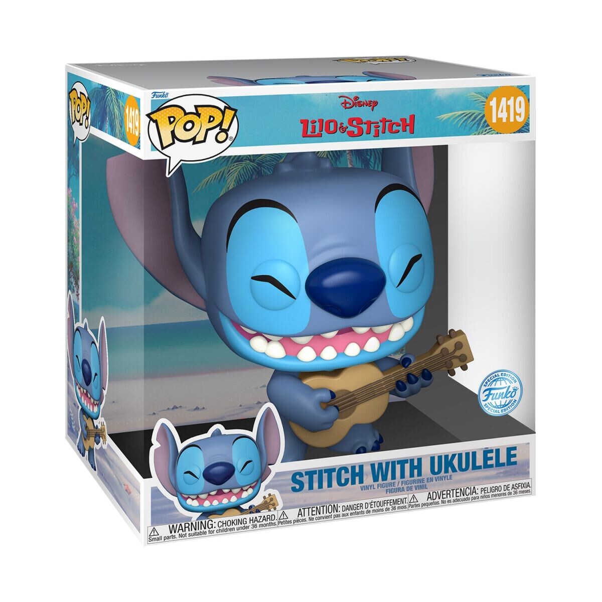 

Виниловая фигурка Stitch with Ukulele (Jumbo Pop!) Vinyl Figur 1419 от Lilo & Stitch