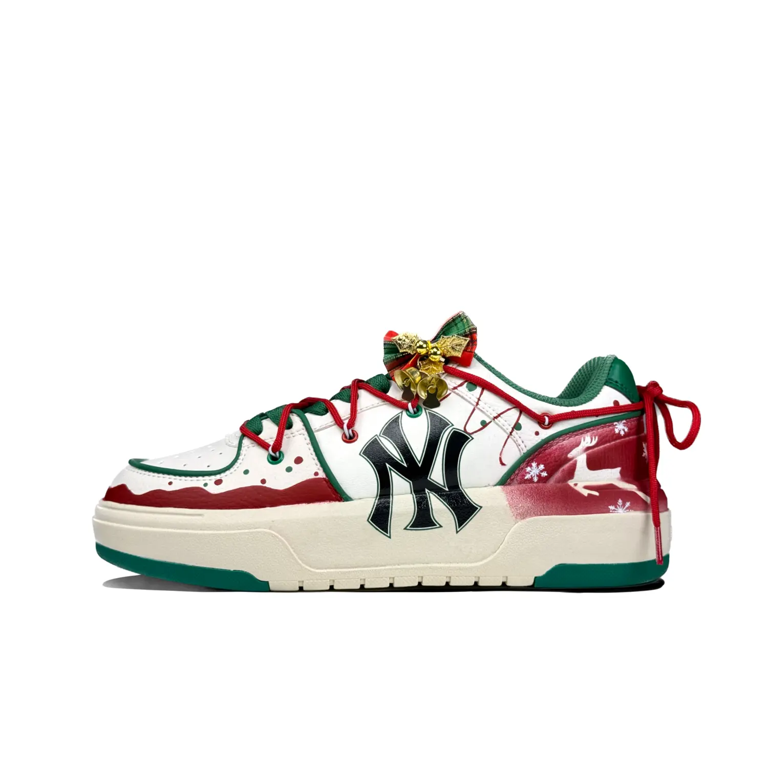 

Кроссовки MLB Chunky Liner Skateboarding Shoes Unisex Low-top White, зеленый