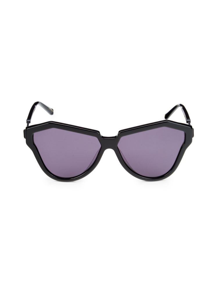 Солнцезащитные очки «кошачий глаз» One Hybrid, размер 62 мм Karen Walker, черный