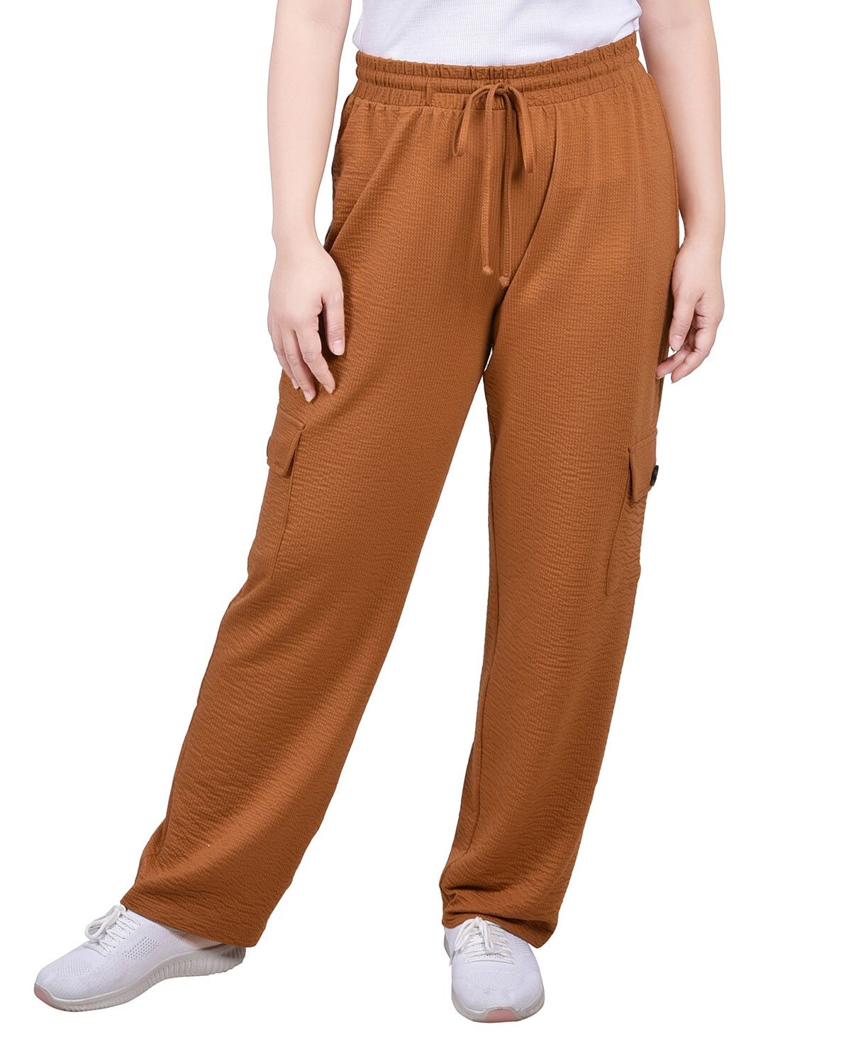 

Брюки-карго из сетчатого материала Petite без застежек NY Collection