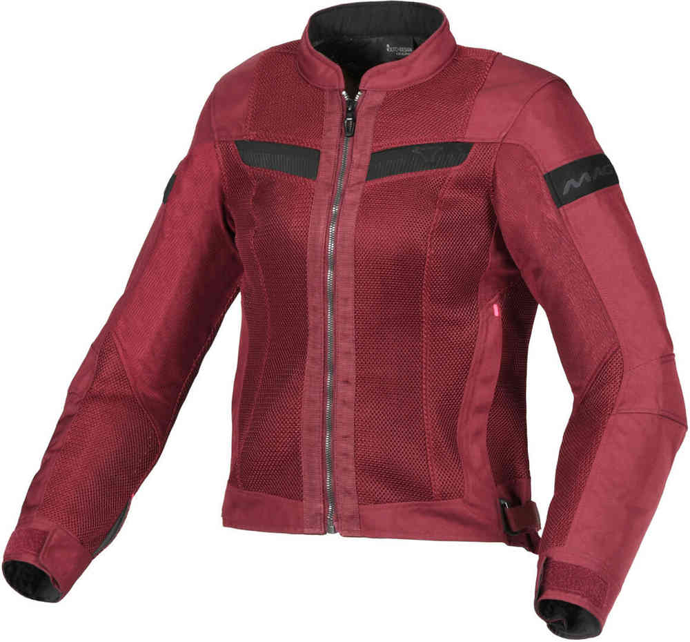 Velotura Женская мотоциклетная текстильная куртка Macna, темно-красный мотоциклетная куртка для взрослых протектор для груди и спины бронированная защита для гоночного тела защитная куртка для мотокросса