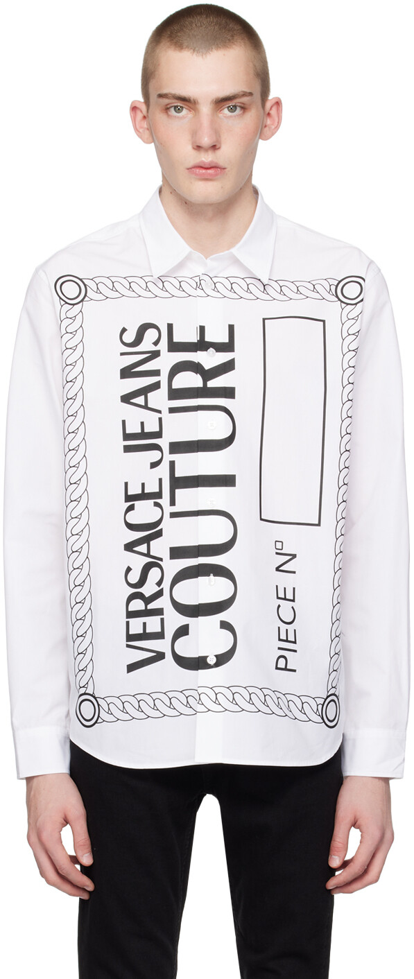 

Белая рубашка с номером Versace Jeans Couture