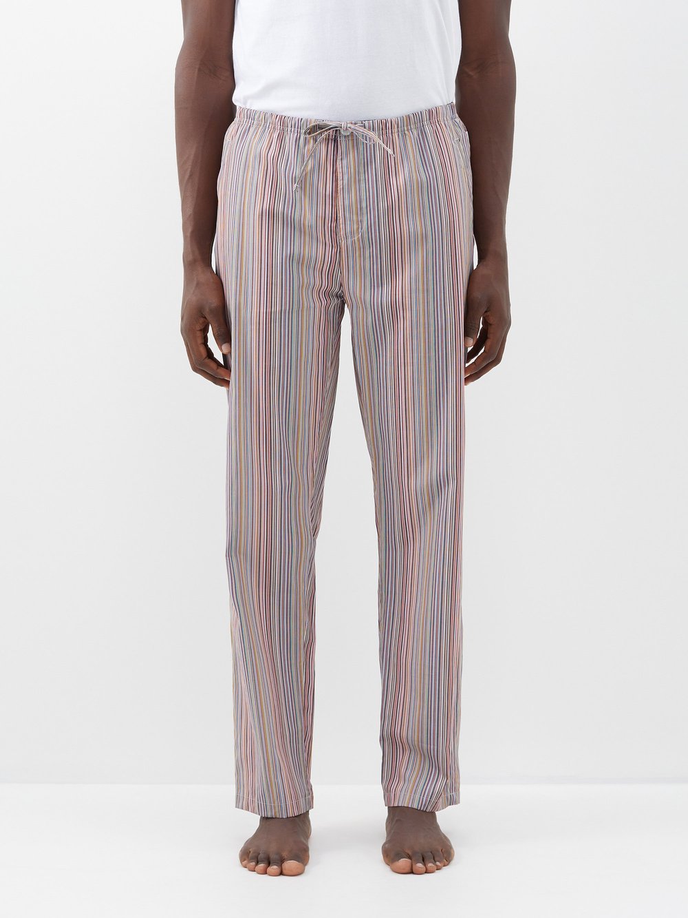 Пижамные брюки из хлопка с фирменными полосками Paul Smith, мультиколор комплект из семи боксеров с фирменными полосками paul smith