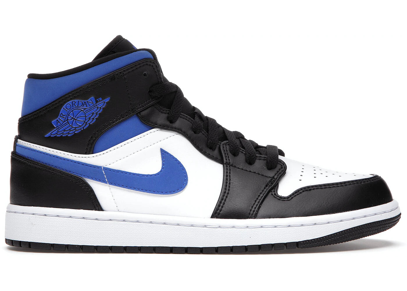 

Кроссовки Jordan 1 Mid, Белый-Черный-Синий