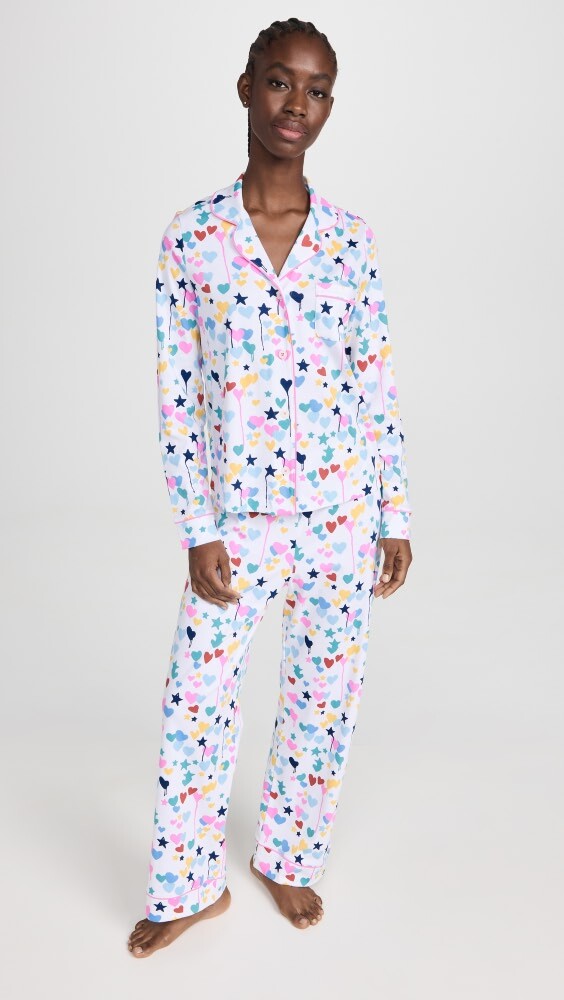 

Поло Roller Rabbit X Kerri Rosenthal Starry Starry Love Long Sleeve Paja, белый