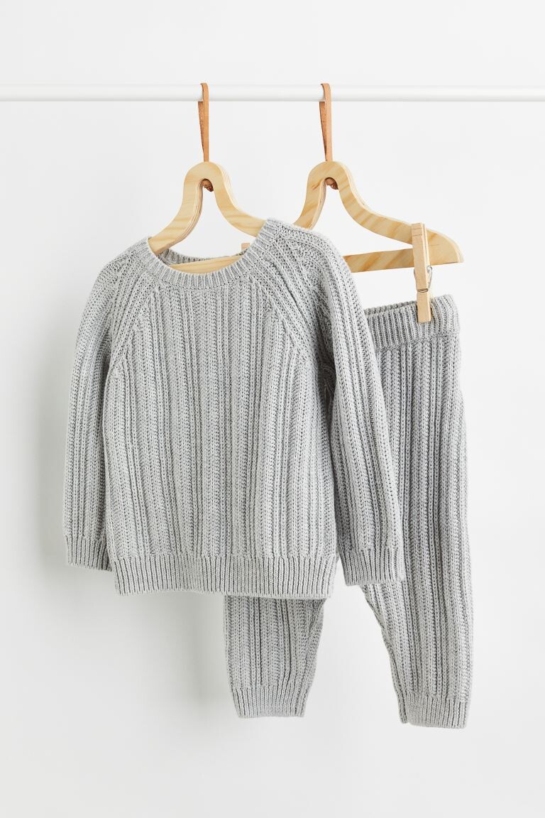 

Комплект из 2-х хлопчатобумажной вязки в рубчик H&M