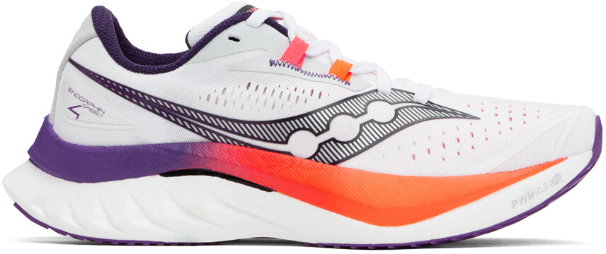 

Бело-оранжевые кроссовки Endorphin Speed 4 Saucony