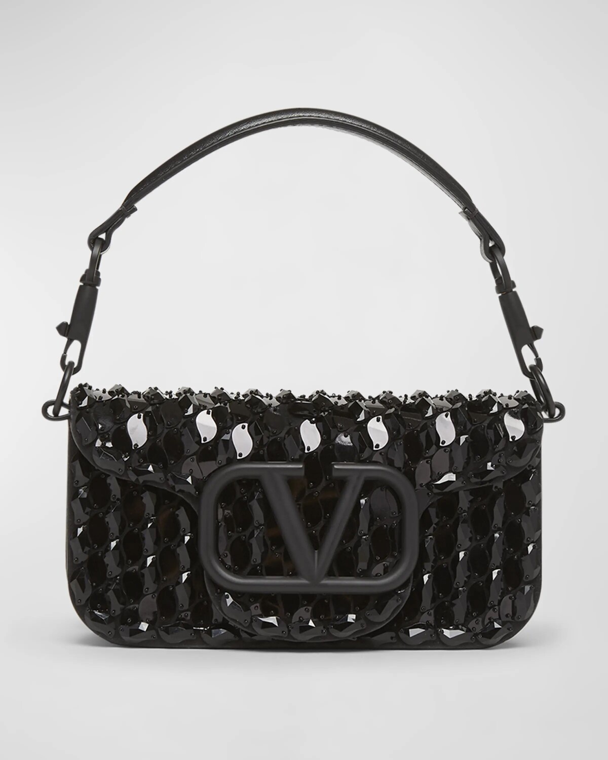 

Маленькая сумка через плечо Loco с пайетками VLOGO Valentino Garavani, цвет Jetnero