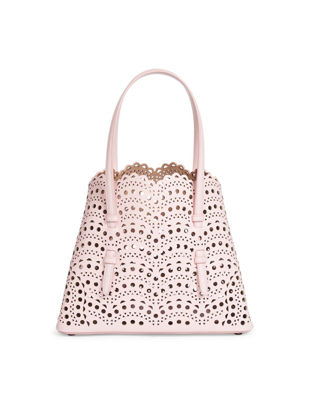 

Кожаная сумка Mina 25 с лазерной резкой Alaïa, роза