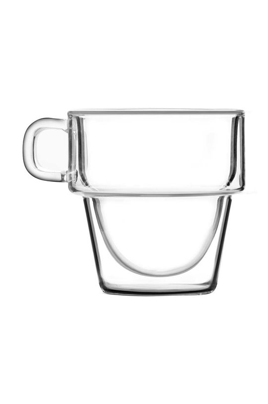 Набор кофейных чашек, 6 шт. Vialli Design, прозрачный набор кофейных чашек 80 мл 2 шт vialli design мультиколор