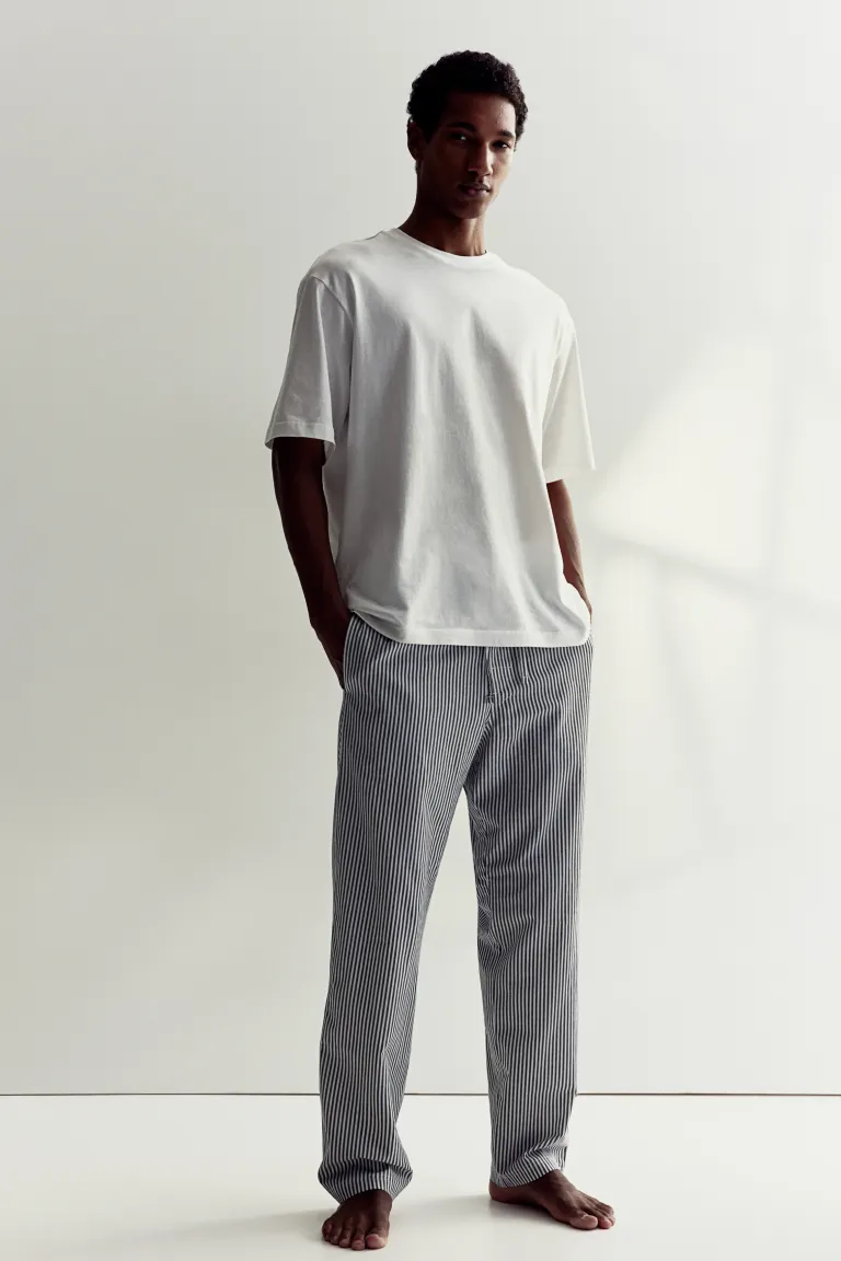 Пижамные брюки стандартного кроя H&M, серый пижамные брюки свободного кроя h