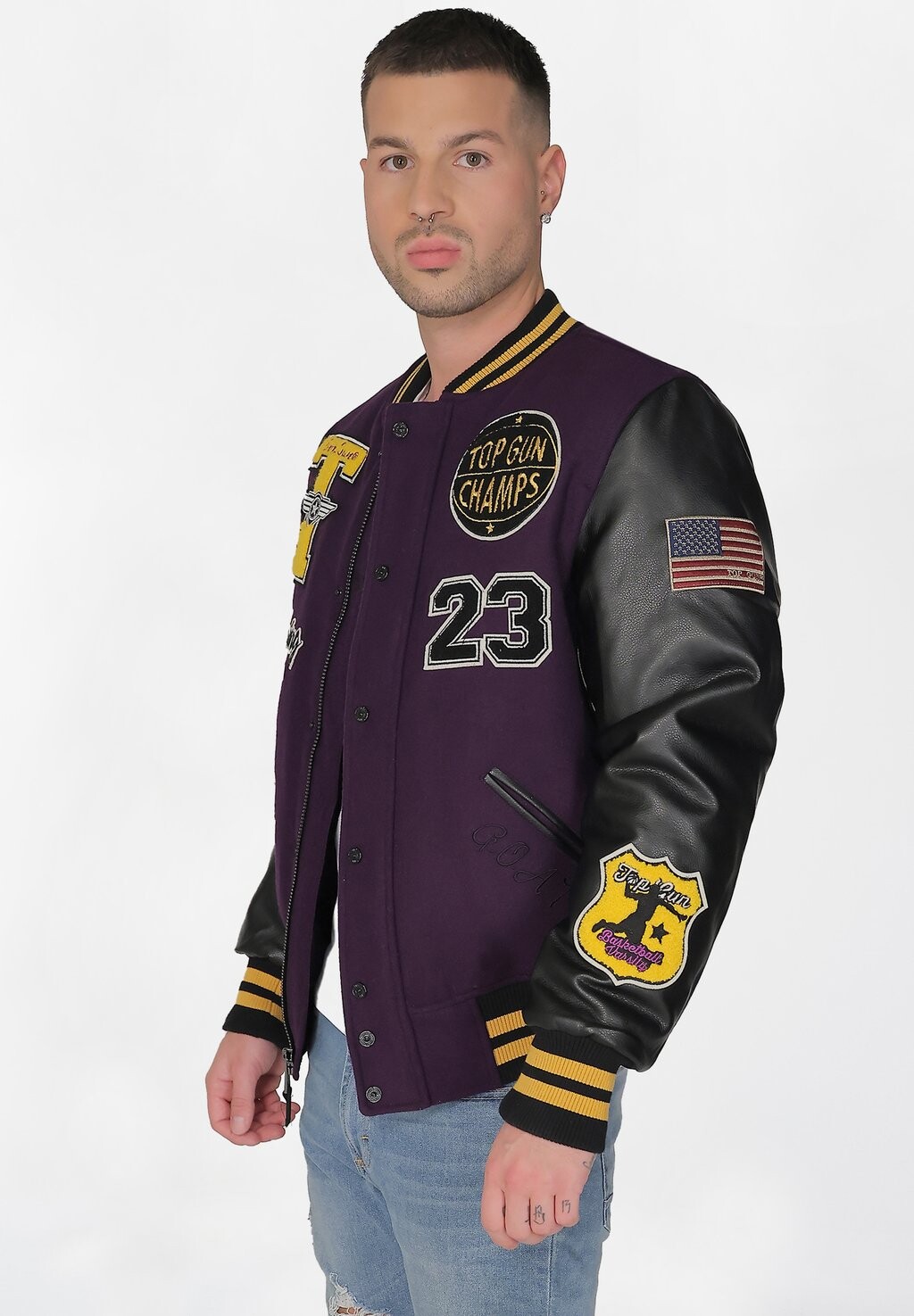 

Куртка бомбер TOP GUN, фиолетовый