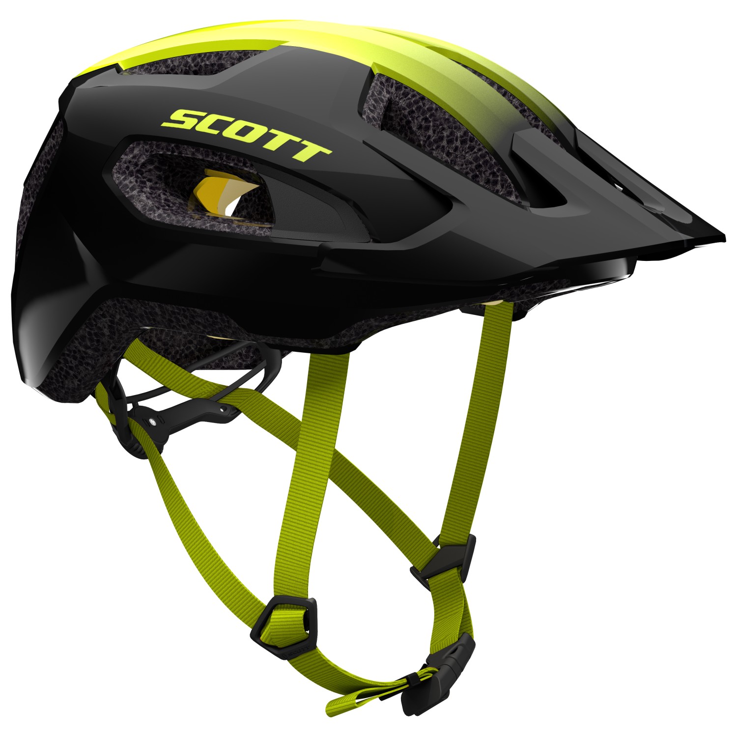 Велосипедный шлем Scott Supra Plus, цвет Black/Radium Yellow