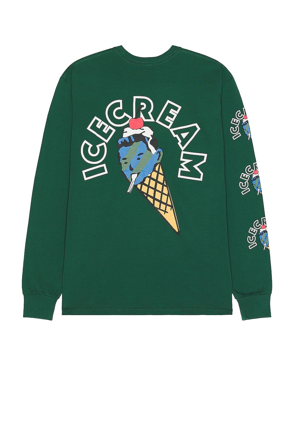 

Футболка ICECREAM Cone Man Long Sleeve, темно-зеленый