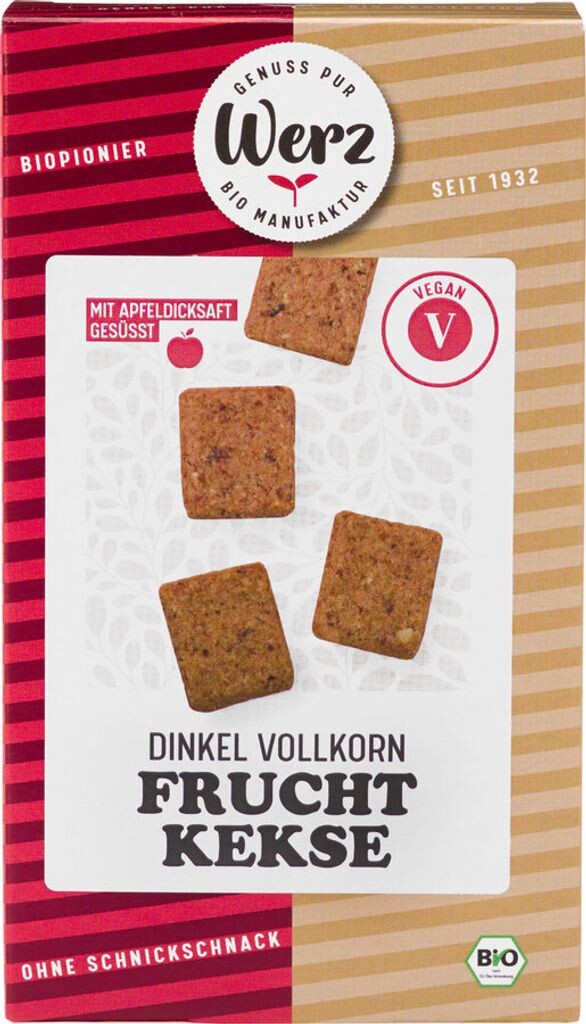 

Печенье Werz из полбы ВК фруктовое несладкое 125г Naturkorn Mühle Werz