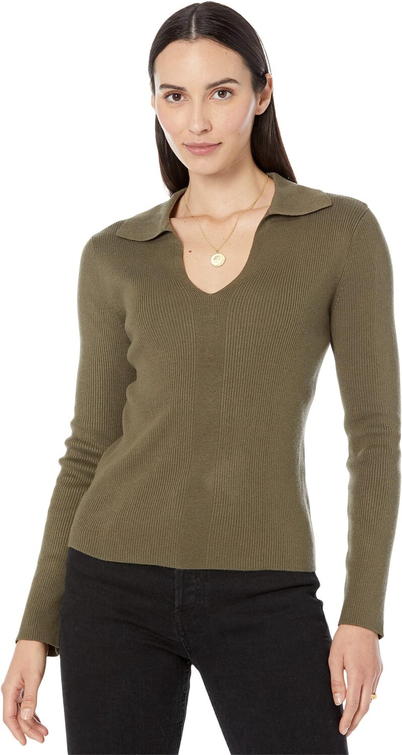 

Свитер Rib V-Neck with Collar Calvin Klein, цвет Caper