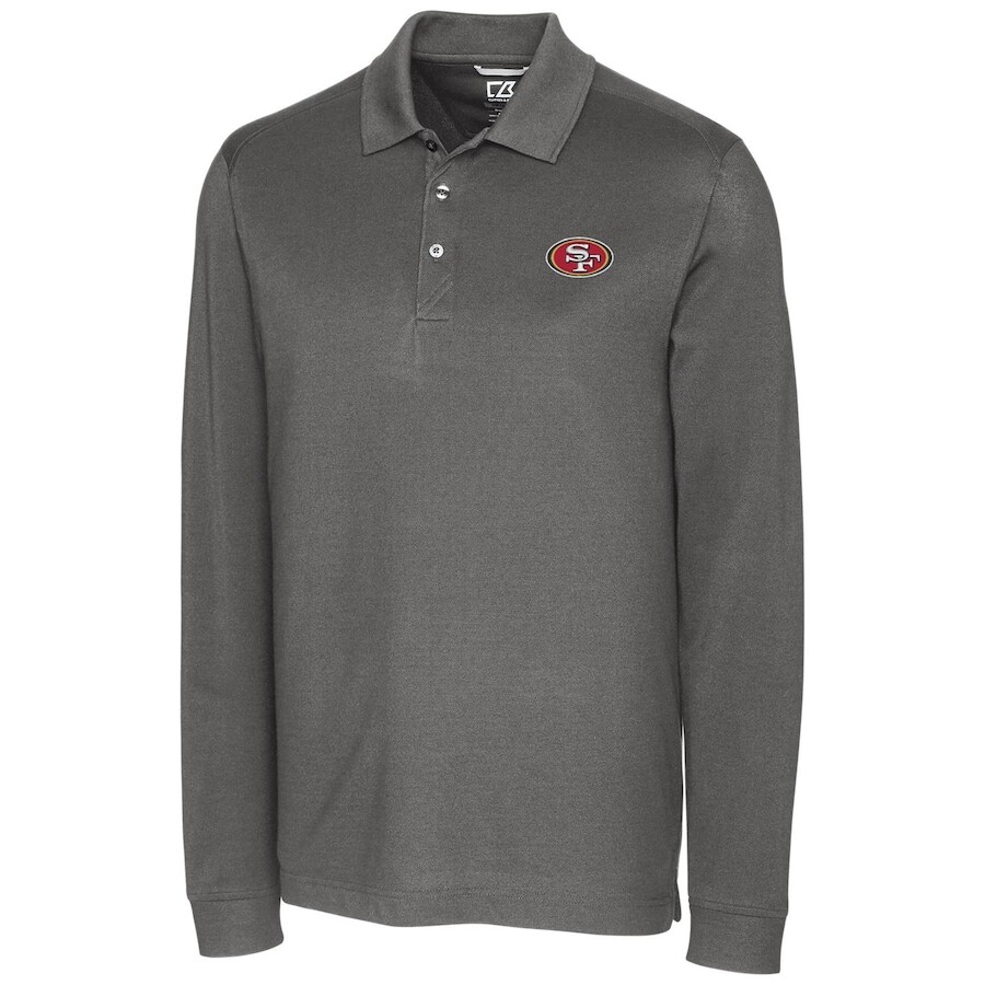 

Поло с длинным рукавом Cutter & Buck San Francisco 49Ers, серый
