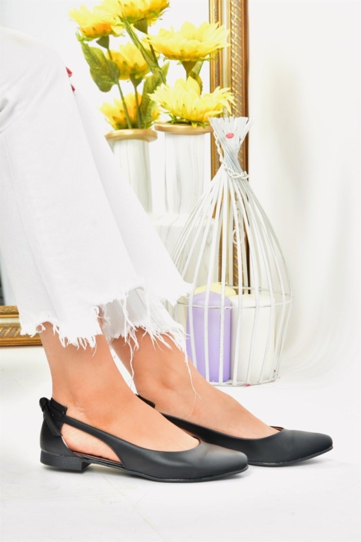бежевая женская балерина ballerina fox shoes белый Черная женская балерина Ballerina Fox Shoes, черный