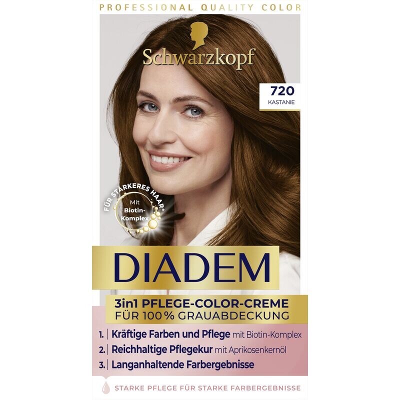 

Краска-уход 3в1 кремовая 720 каштан Diadem, 1 шт.