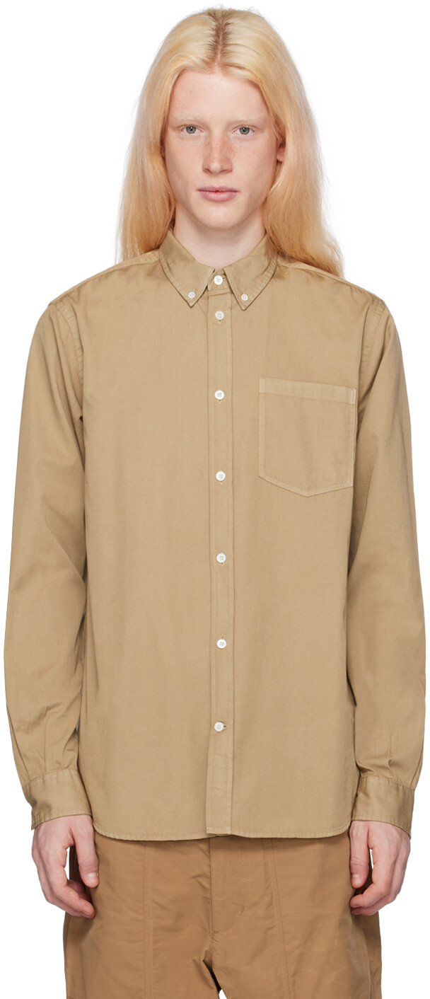 

Бежевая рубашка Anton Norse Projects, цвет Utility khaki