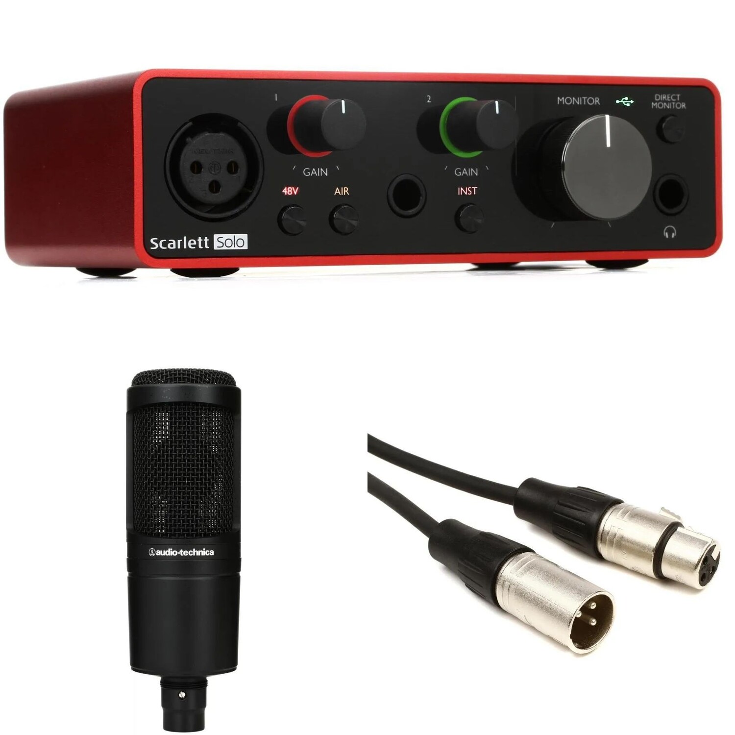 

Аудиоинтерфейс Focusrite Scarlett Solo и комплект для записи AT2020