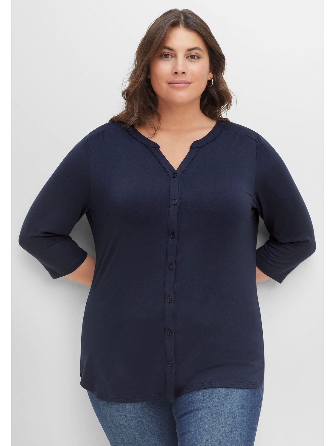 

Футболка sheego bluse, ночной синий