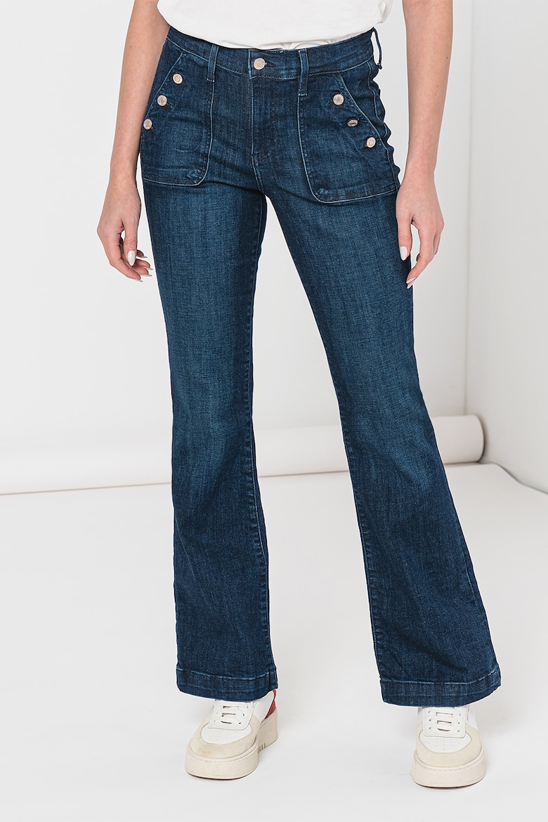 Укороченные джинсы со средней посадкой Gap, синий