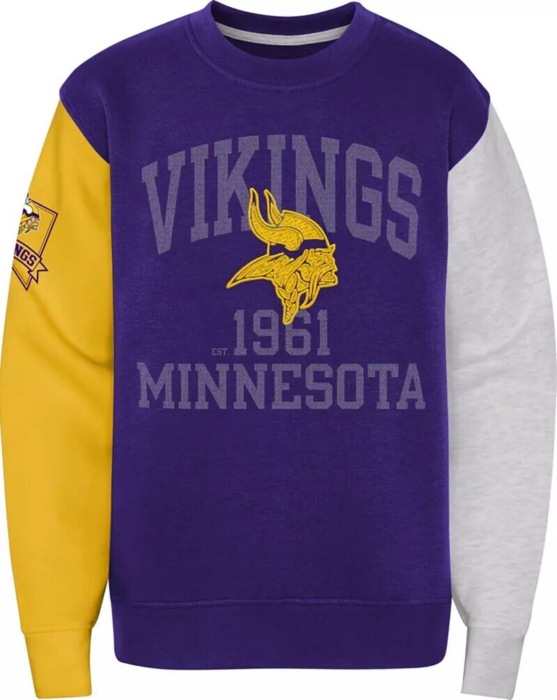 

Толстовка Minnesota Vikings 3rd and Goal Crew для мальчиков NFL Team Apparel