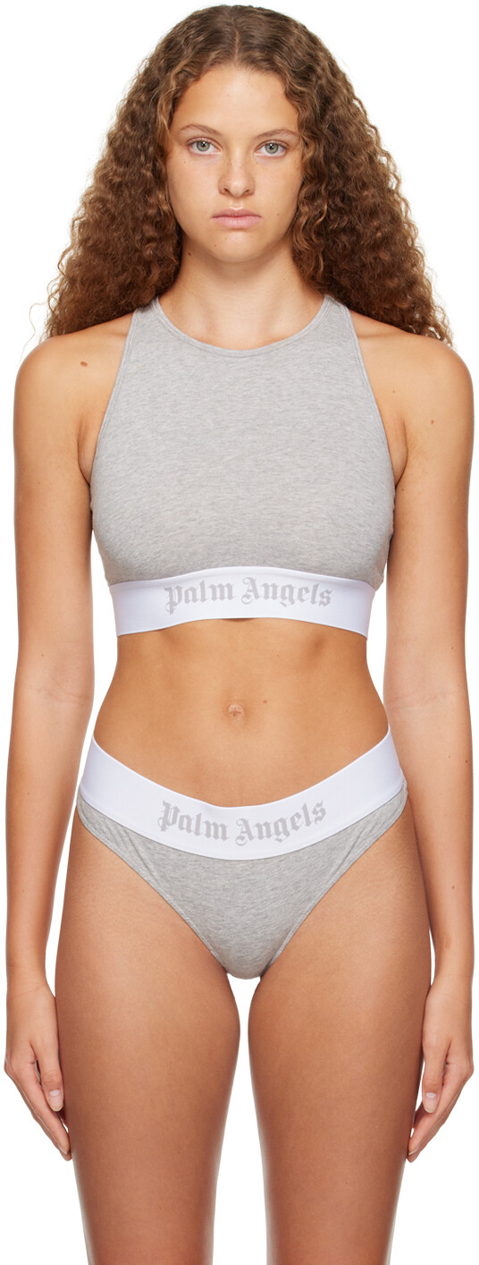 

Серый классический спортивный бюстгальтер Palm Angels