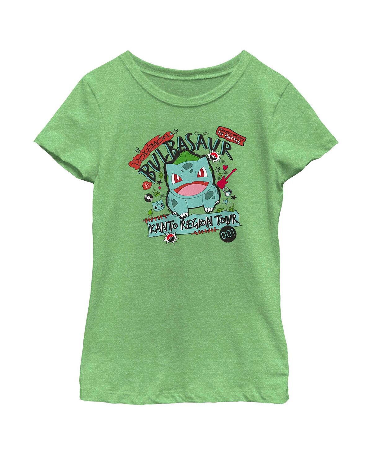 

Детская футболка Pokemon Bulbasaur Kanto Tour для девочек Nintendo