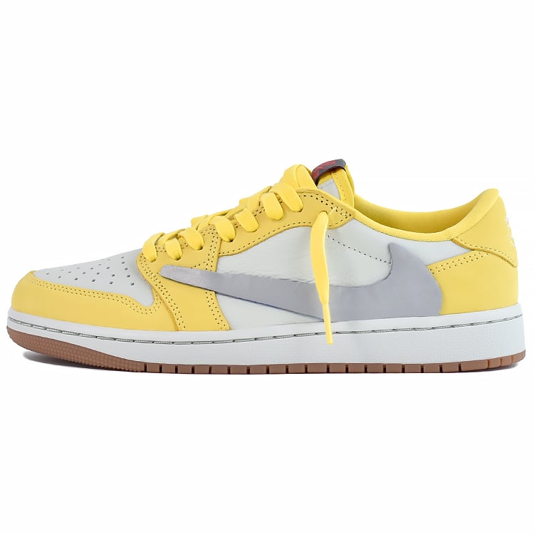 

Кроссовки Air Jordan 1 Vintage Basketball Shoes Women's Low-top Yellow/silver, цвет Lemon