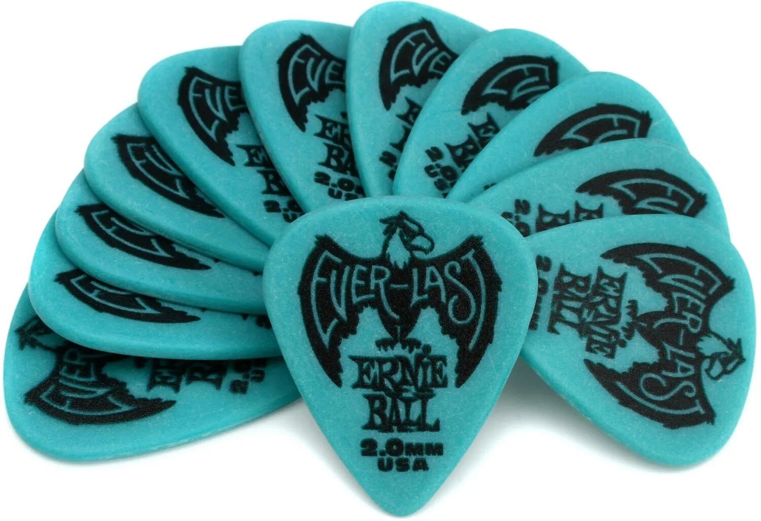 

Медиаторы Ernie Ball Everlast, 2,00 мм, бирюзовые, 12 шт. в упаковке