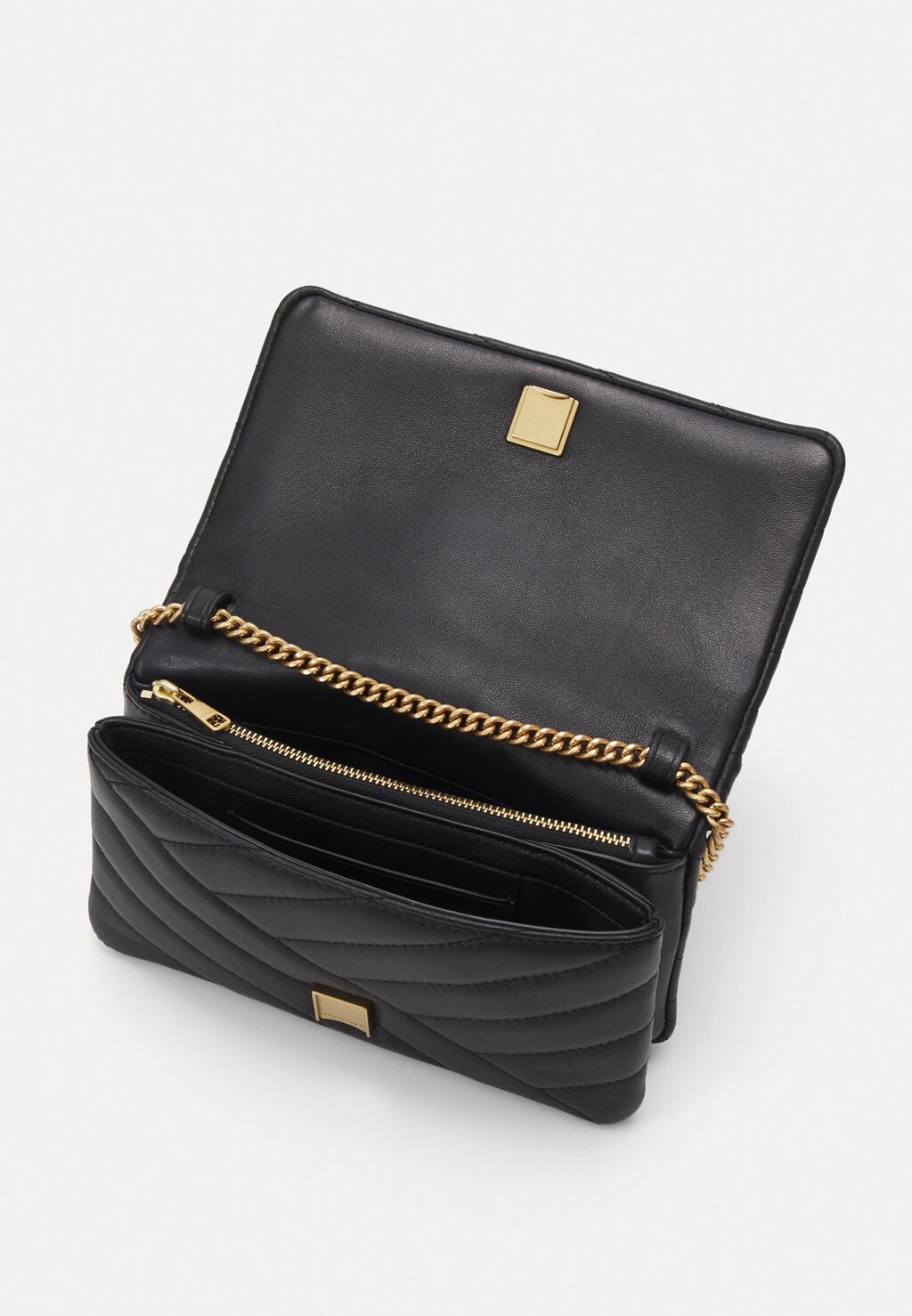 

Кошелек KIRA CHEVRON CHAIN WALLET Tory Burch, черный