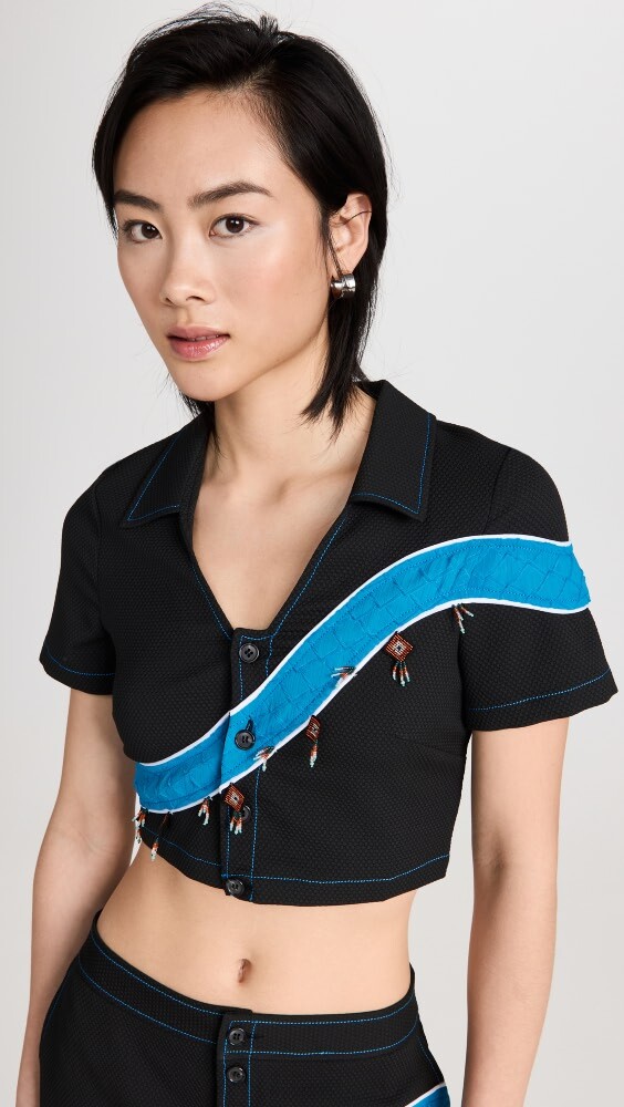 

Топ Ahluwalia Priya Button Down, черный