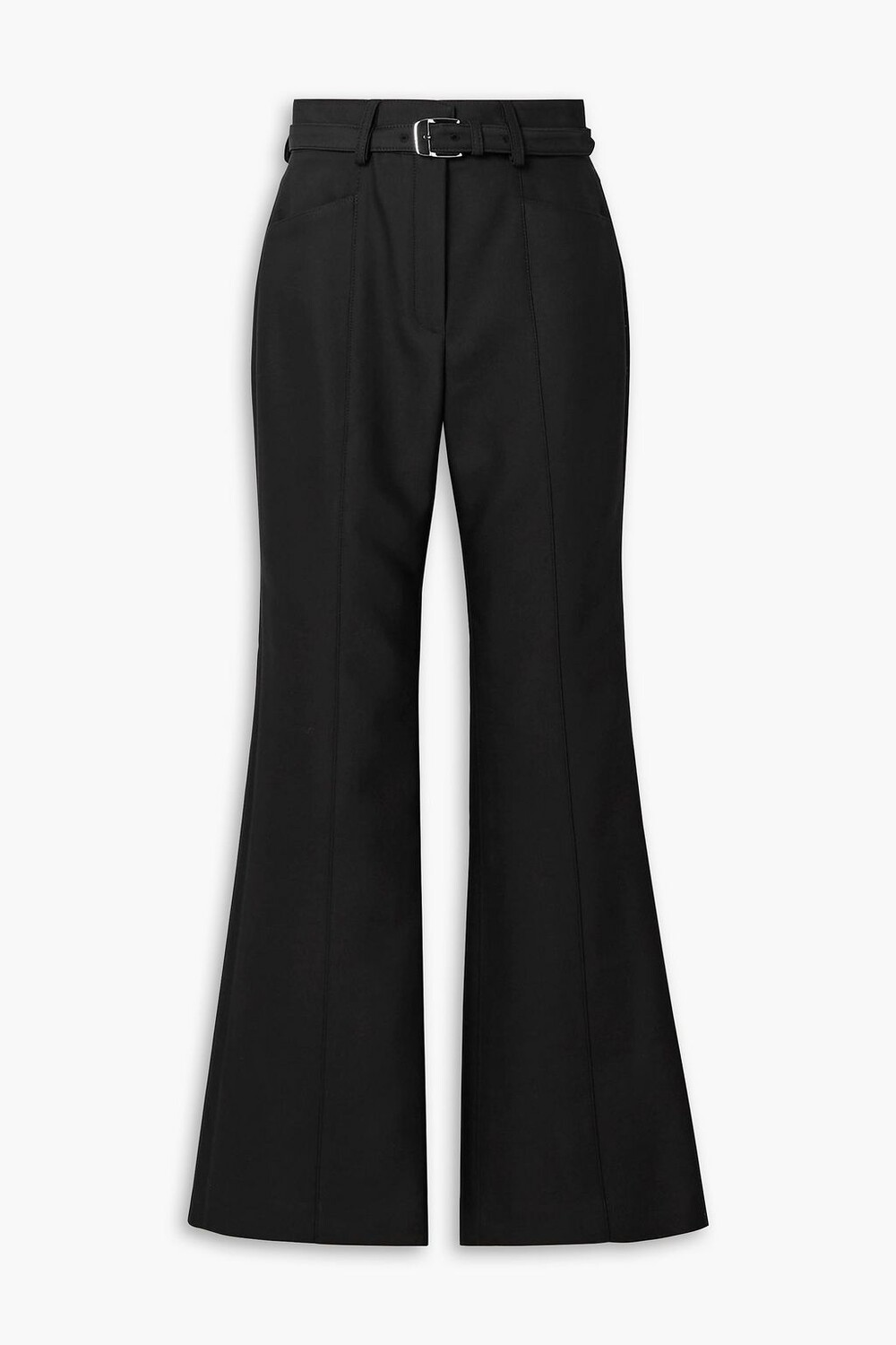 

Расклешенные брюки из смесовой шерсти с поясом PROENZA SCHOULER, черный