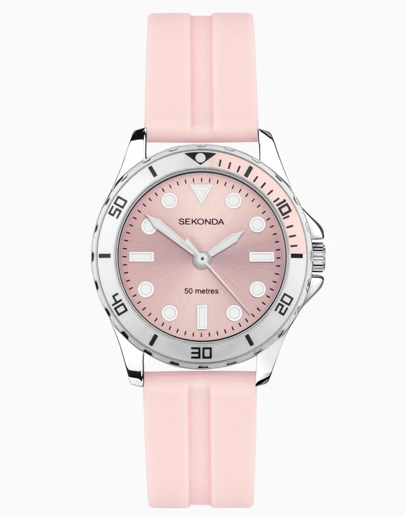 Аналоговые часы Sekonda в розовом и серебристом цвете