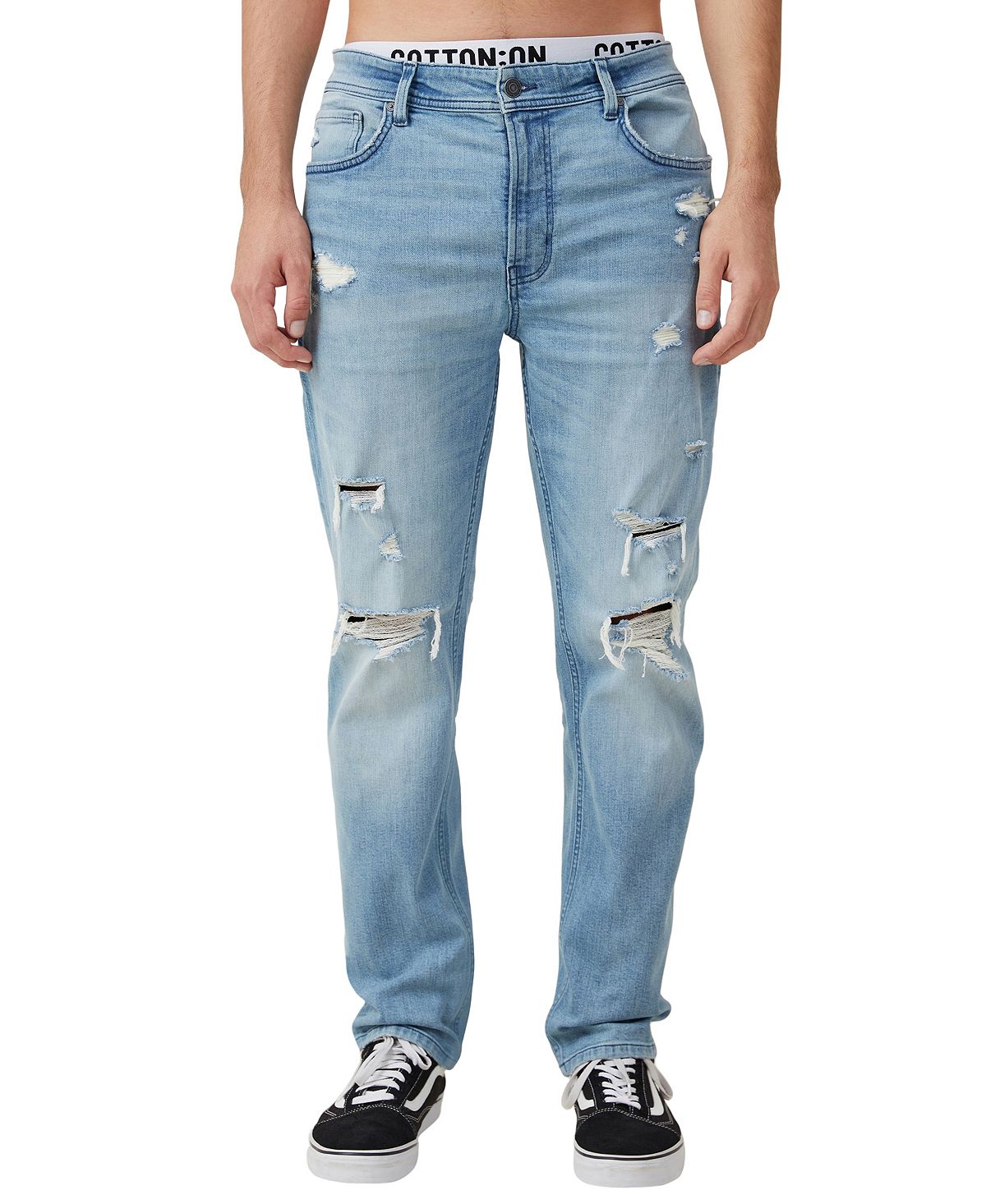 Мужские узкие прямые джинсы COTTON ON классические белые прямые джинсы из эластичного денима joe browns белый