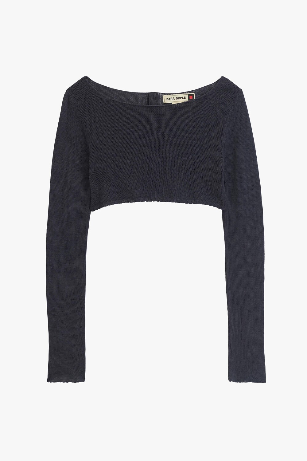 

Короткий вязаный свитер из 100% хлопка ZARA, сероватый