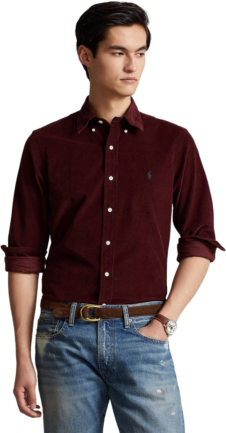 

Вельветовая рубашка классического кроя Polo Ralph Lauren, цвет Rich Ruby