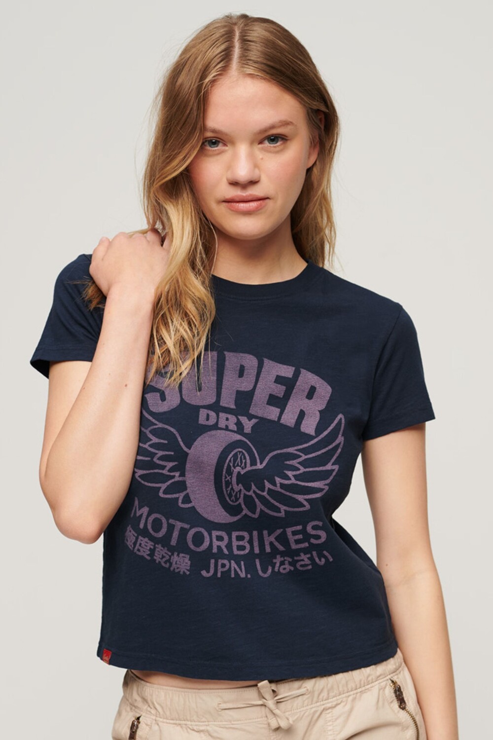 

Архивная футболка с графикой и надписью Superdry, синий