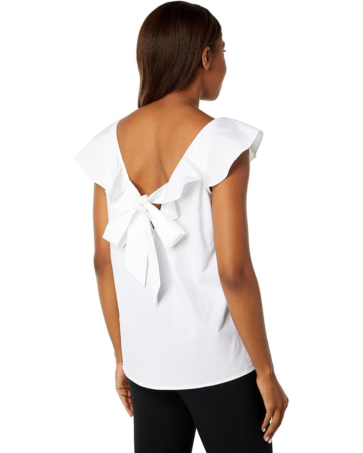 Блуза H Halston Sleeveless Ruffled Strap Blouse, белый платье h halston sleeveless spaghetti strap tier dress цвет parakeet
