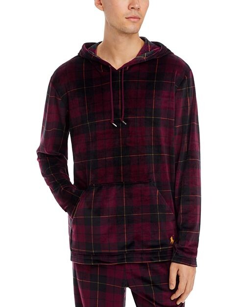 

Велюровая толстовка для сна Polo Ralph Lauren, цвет Red