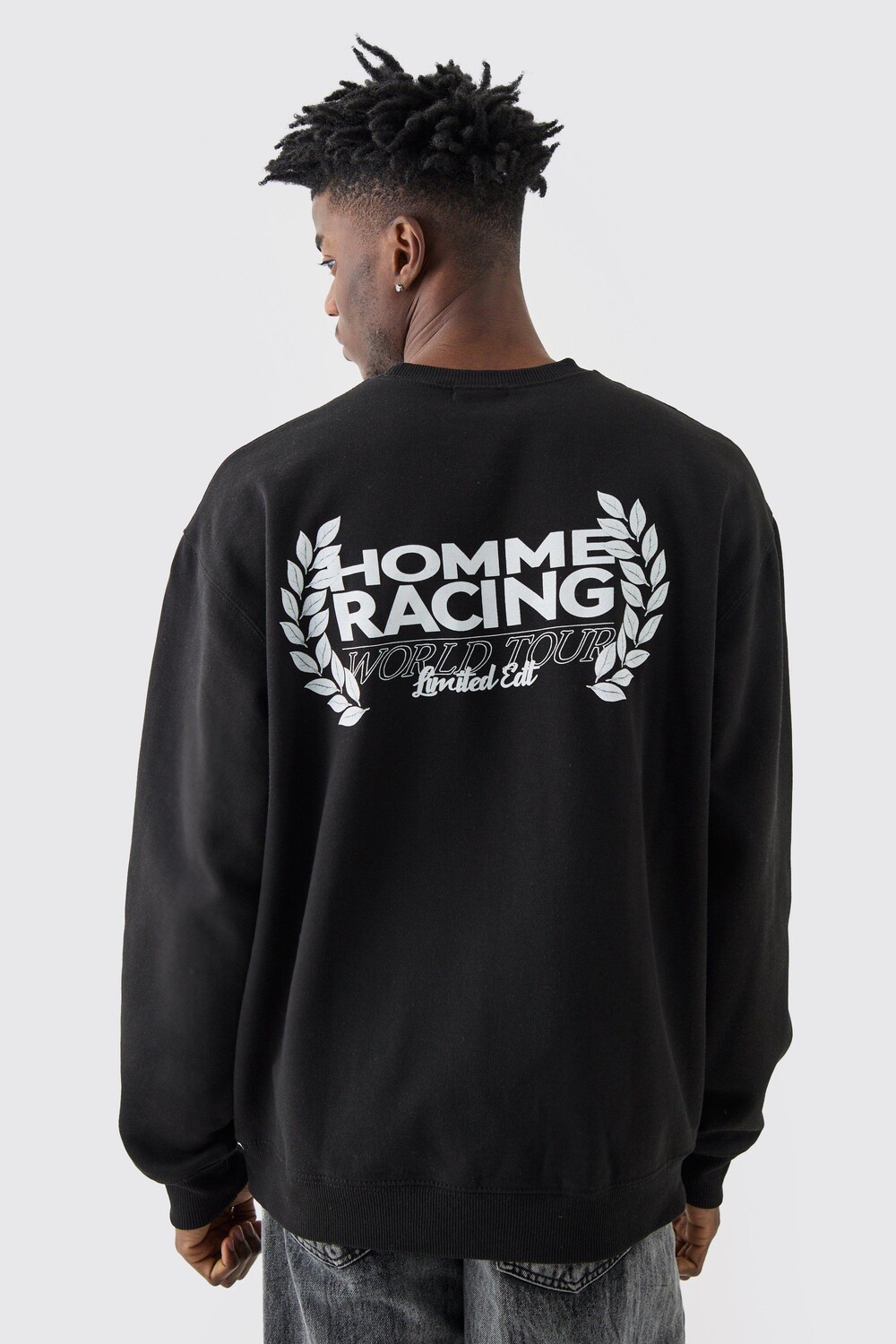 

Толстовка оверсайз Homme Racing boohooMAN, черный